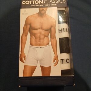 Tommy Hilfiger Men's Cotton Classics Boxer Briefs - White and Black